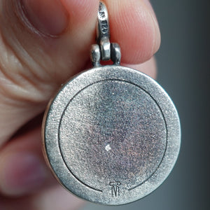 Jesus Christ micro mosaic pendant in solid silver 925